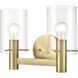 Apolla 2 Light 15 inch Vintage Brass Vanity Light Wall Light